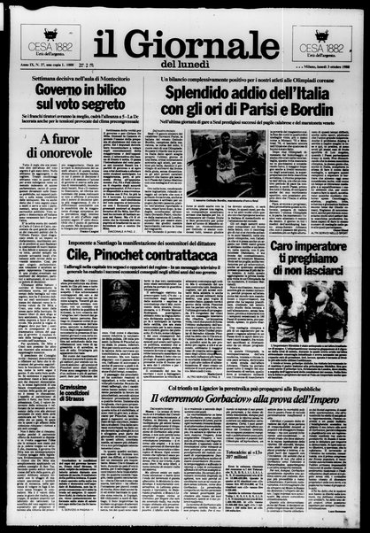 Il giornale del lunedi